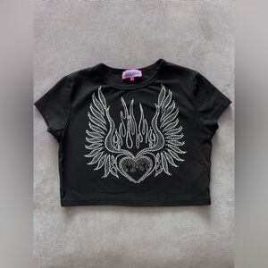 Dollskill cropped diamond tee